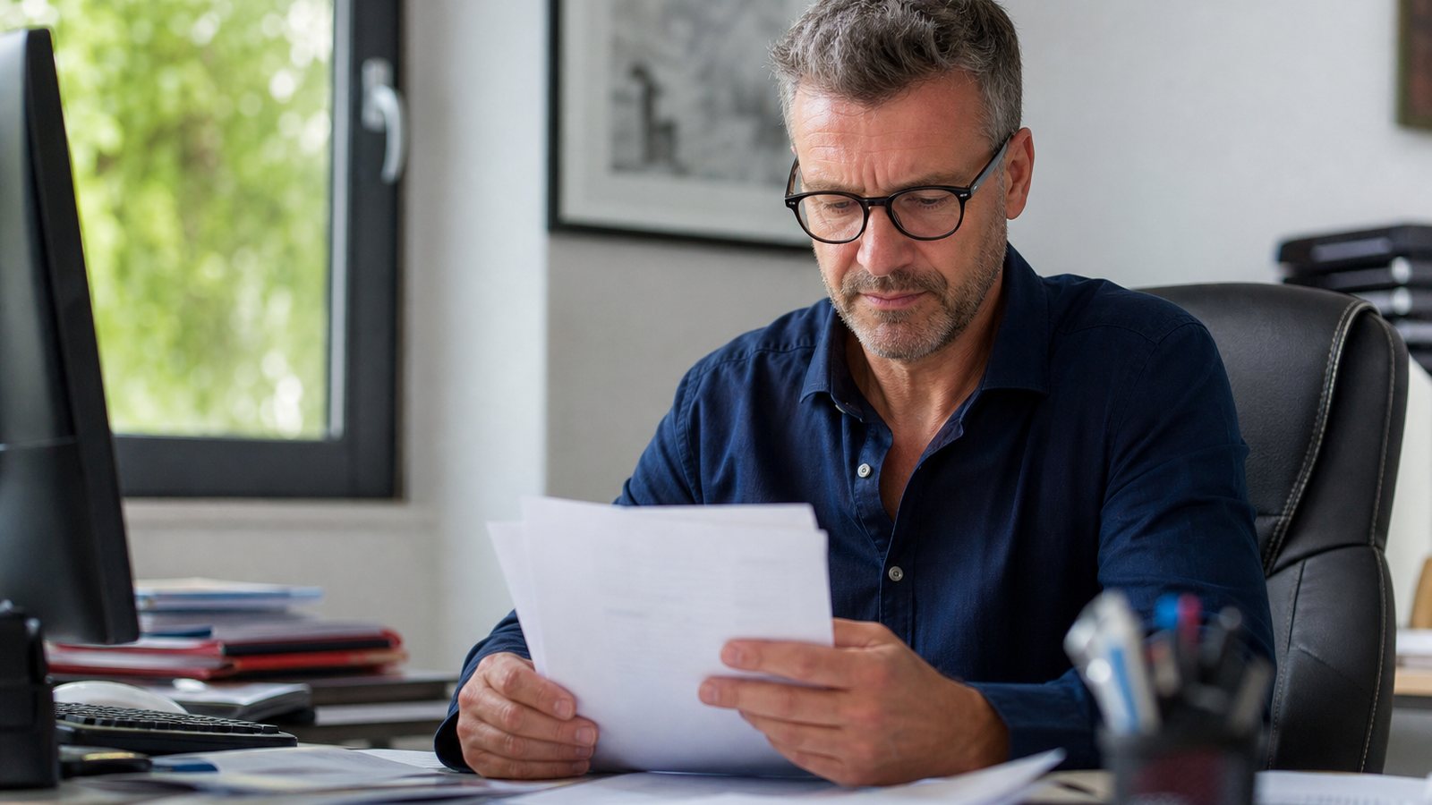 Responsable validant une note de frais et ses justificatifs affichés à l'écran